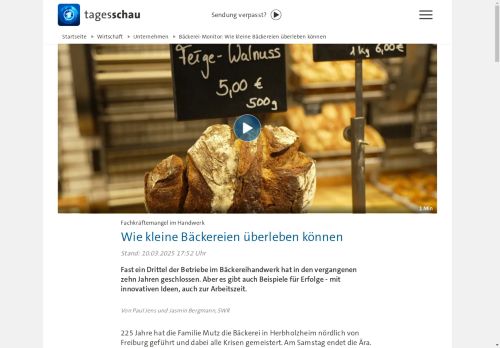 Vorschaubild Bäckerei-Monitor: Wie kleine Bäckereien überleben können