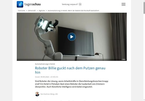Vorschaubild Automatisierung in Hotels: Wenn der Roboter die Putzkraft kontrolliert