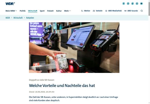 Vorschaubild Zahl der SB-Kassen hat sich seit 2015 verdoppelt