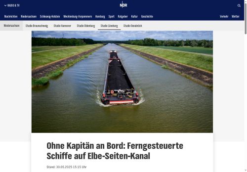 Vorschaubild Ohne Kapitän an Bord: Ferngesteuerte Schiffe auf Elbe-Seiten-Kanal